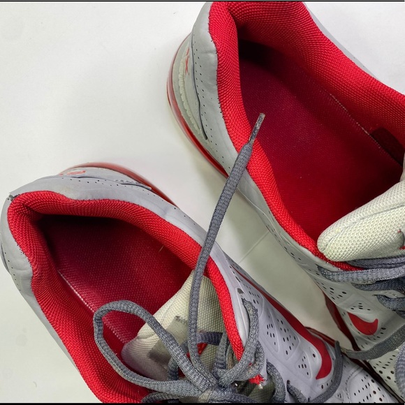 NIKE Air Max 2011 Mens Grey and Red Sneakers - US 13 - Picture 4 of 6